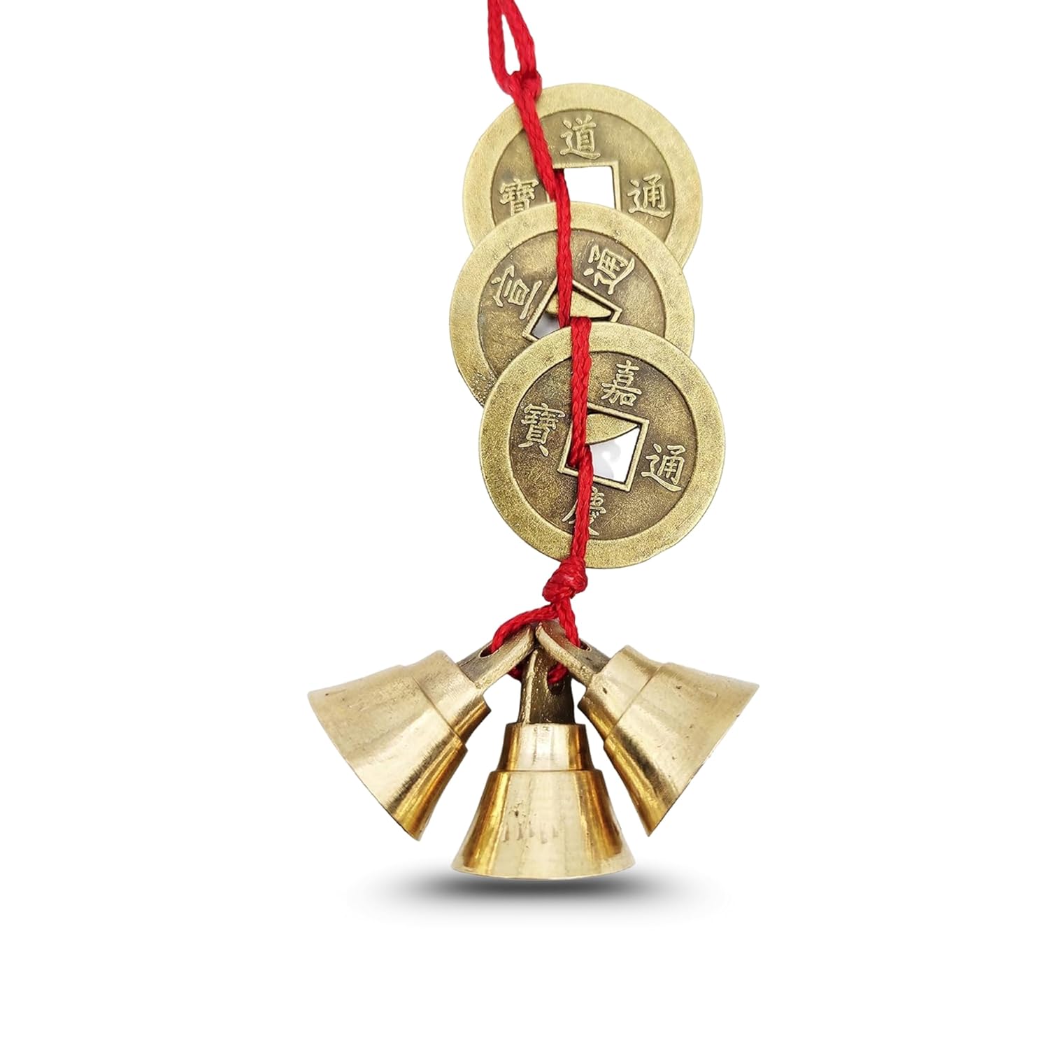 3 Bells 3 Chinese Coins lucky hanging
