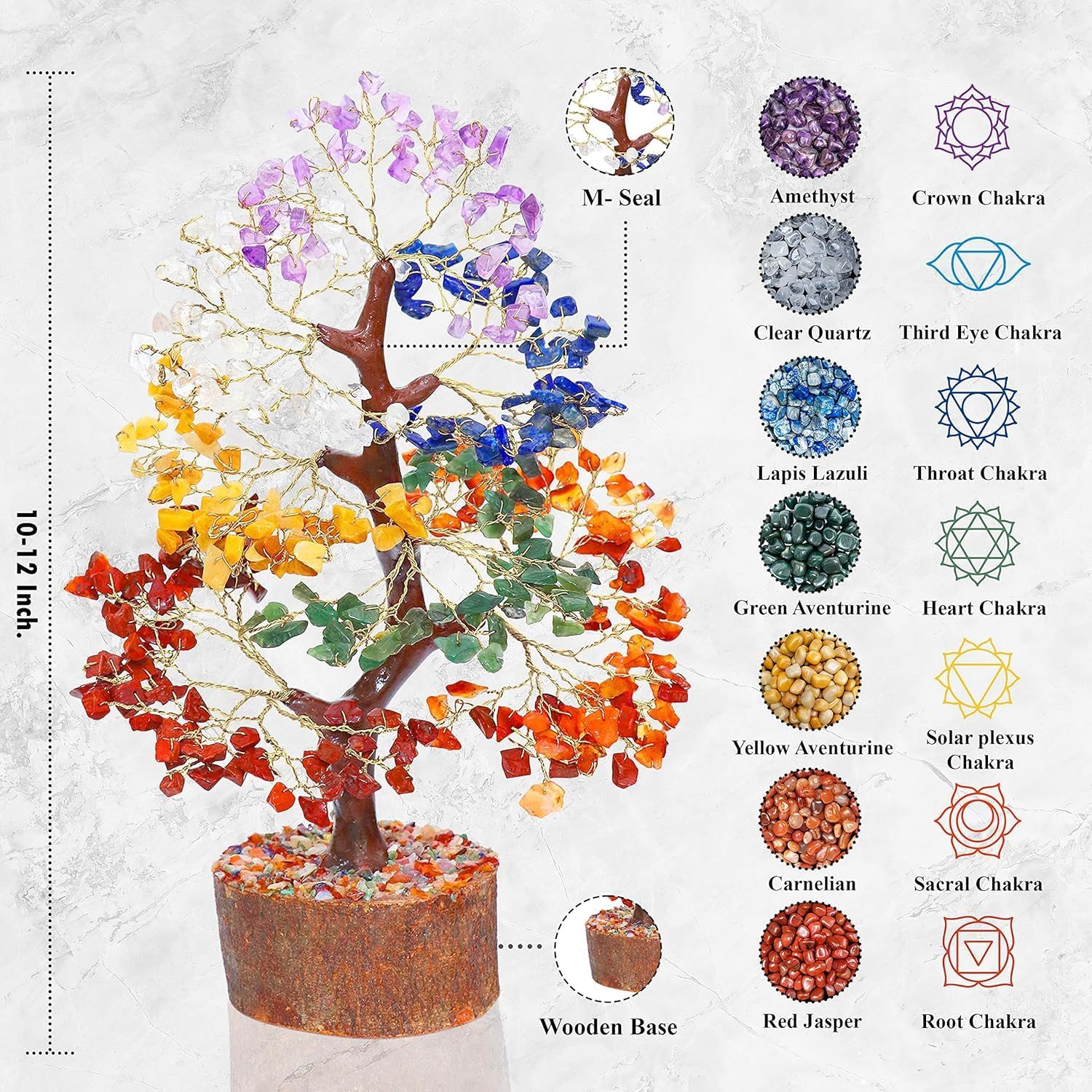 7 Chakra Crystal Tree for PEACE AND PROSPERITY - Image 3