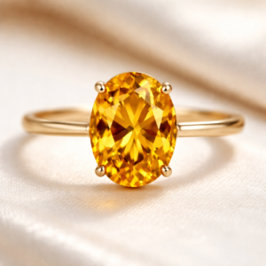 Yellow Citrine Ring for abundance