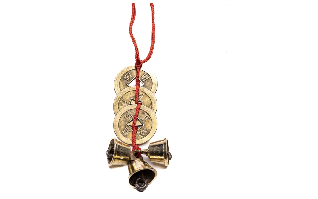 3 Bells 3 Chinese Coins lucky hanging - Image 2