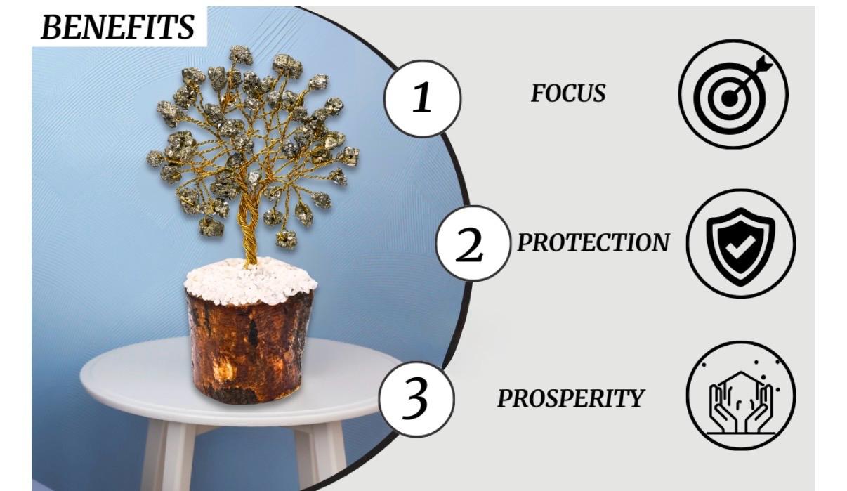 Pyrite Crystal Tree for SUCCESS, HOME DECOR AND WEALTH - Image 3