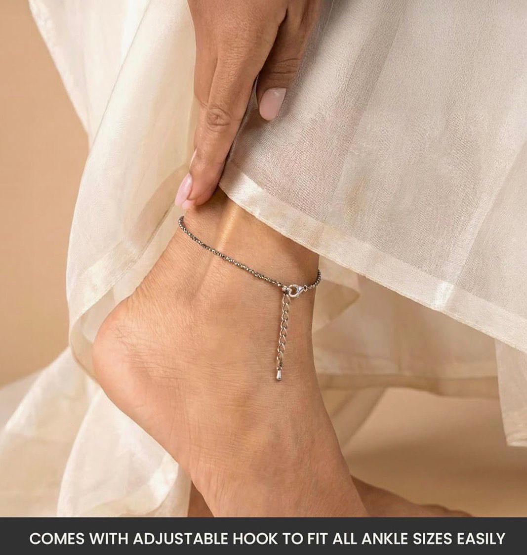 Pyrite Anklet for women for PROTECTION FROM NEGATIVITY - Image 3