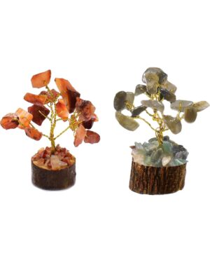 Power and Protection Blend- Carnelian and Labradorite Crystal Tree combo