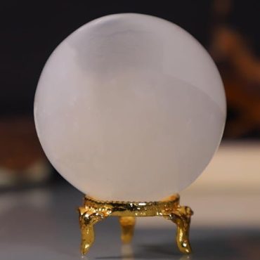 Selenite Ball with Stand