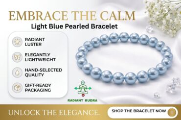 Light Blue Pearled Bracelet