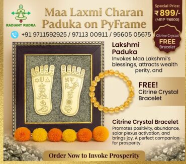 Maa Laxmi Charan paduka + free Citrine Crystal Bracelet
